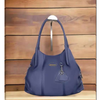 Trendy Grey PU Leather Hobo Bag