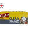 Glad Garbage Tall Bags Clear 30/24" X 28" 30bags