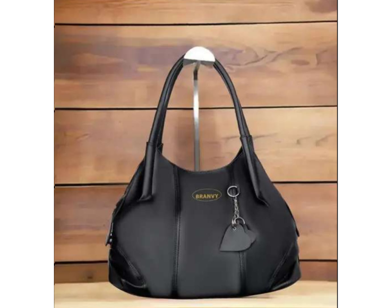 Trendy Grey PU Leather Hobo Bag