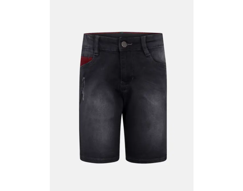 Charcoal Grey Denim Short Pant