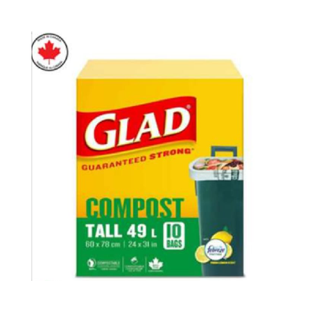 Glad Compost Tall 60 X 78cm 10bags 49L