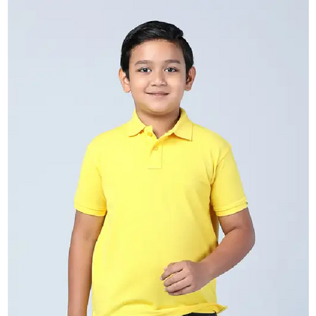 Yellow Mixed Cotton Polo Shirt