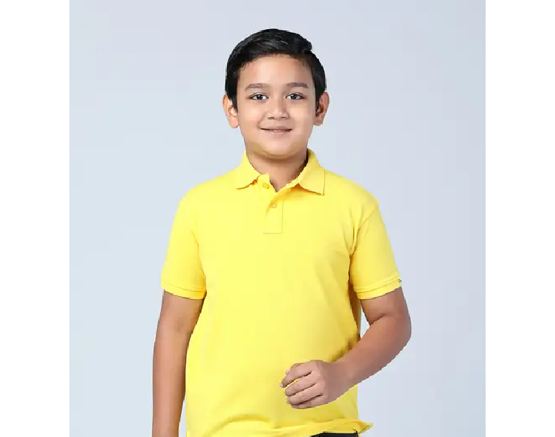 Yellow Mixed Cotton Polo Shirt