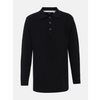 Black Mixed Cotton Polo Shirt