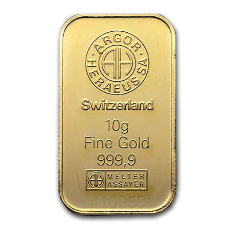 10 Gram Argor Heraeus Swiss Bar