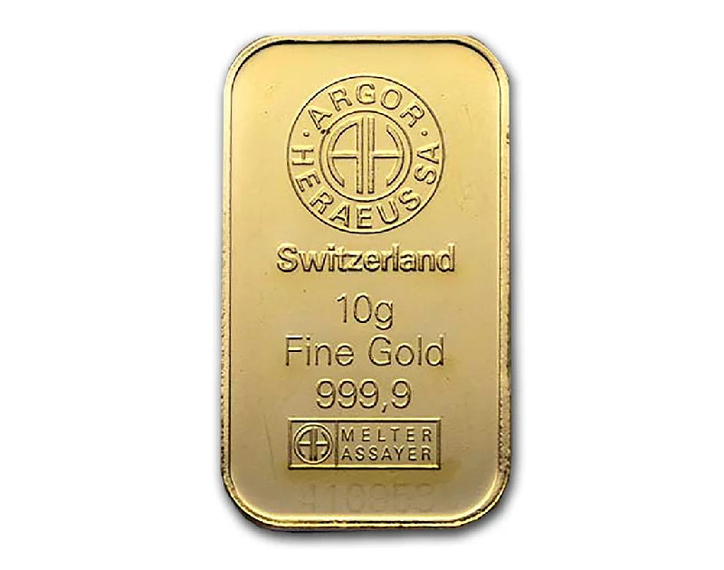 10 Gram Argor Heraeus Swiss Bar