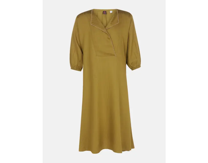 Mustard Mixed Cotton Frock