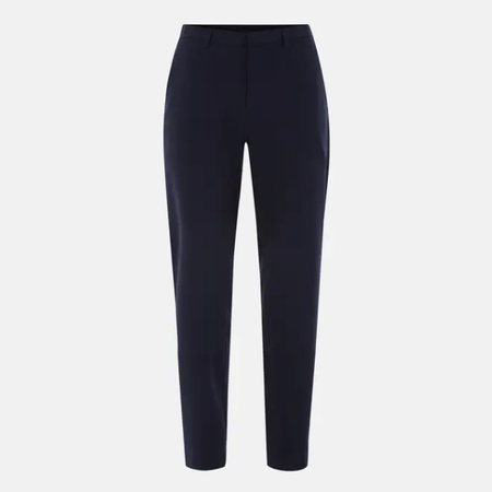 Dark Navy Blue Check Cotton Taaga Man Classic Fit Formal Trousers