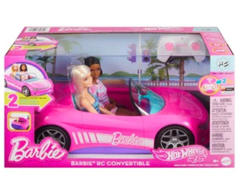 Hot Wheels Remote Control Barbie Convertible with 2 Dolls