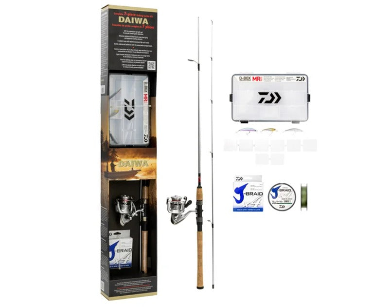 Daiwa Fishing Rod with Reel and Tackle Box