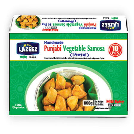 Lazeez Punjabi Veg. Samosa 800g (10 Pcs). 800g x 8 Pack Per Case. Save $8