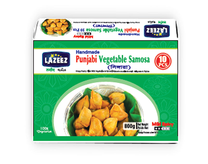 Lazeez Punjabi Veg. Samosa 800g (10 Pcs). 800g x 8 Pack Per Case. Save $8
