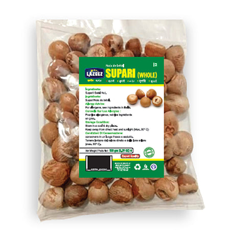 Lazeez Dry Supari (Whole) 150g. 150g X 48 Pack Per Case. Factory Price, Save $36