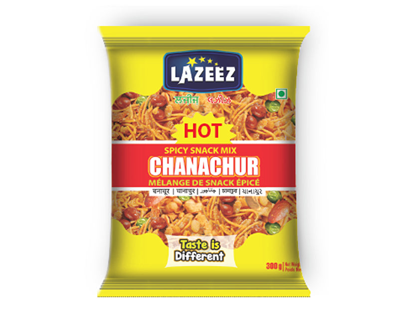 Lazeez Hot Chanachur 300g. 300gm X 24 Pack Per Case. Factory Price, Save $12