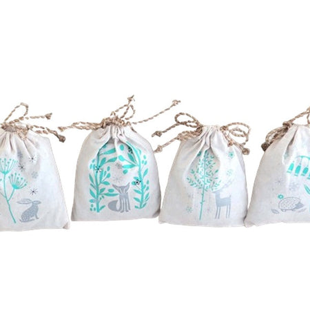 Christmas Reindeer & Hare Small Gift Bag