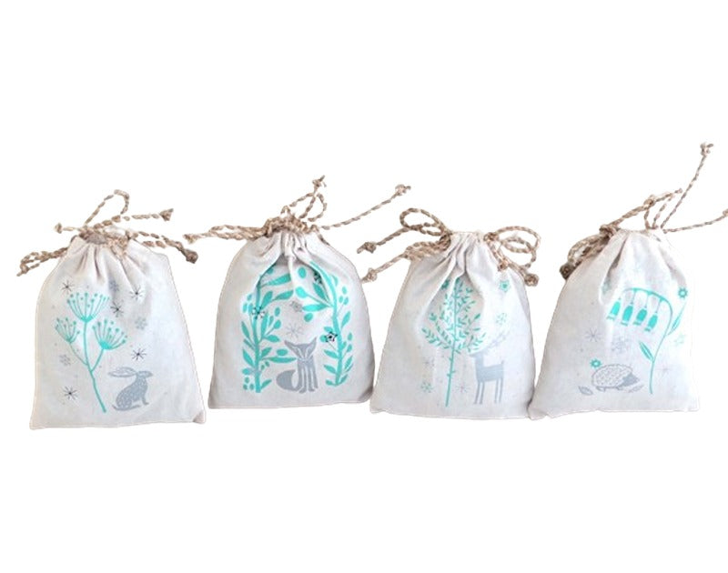 Christmas Reindeer & Hare Small Gift Bag