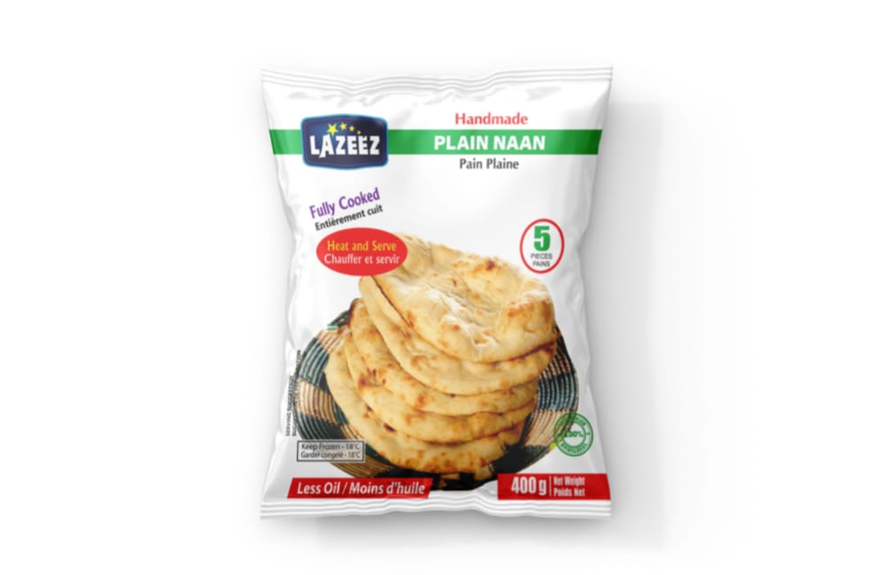 Lazeez Plain Naan 5pcs 400g