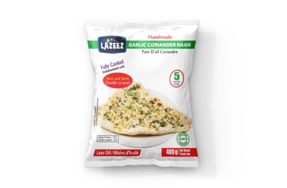 Lazeez Garlic Coriander Naan 5pcs 400g