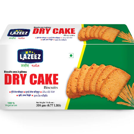 Lazeez Dry Cake Biscuits 350g. 350gm X 12 Pack Per Case. Factory Price, Save $12