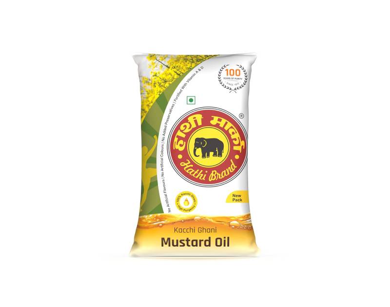HATHI Mustard Oil 1 L. 16 Bottle x 1 L Per Case. Save $20