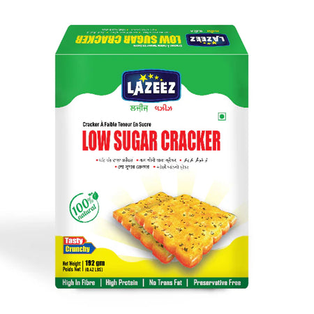 Lazeez Low Sugar Cracker 192g
