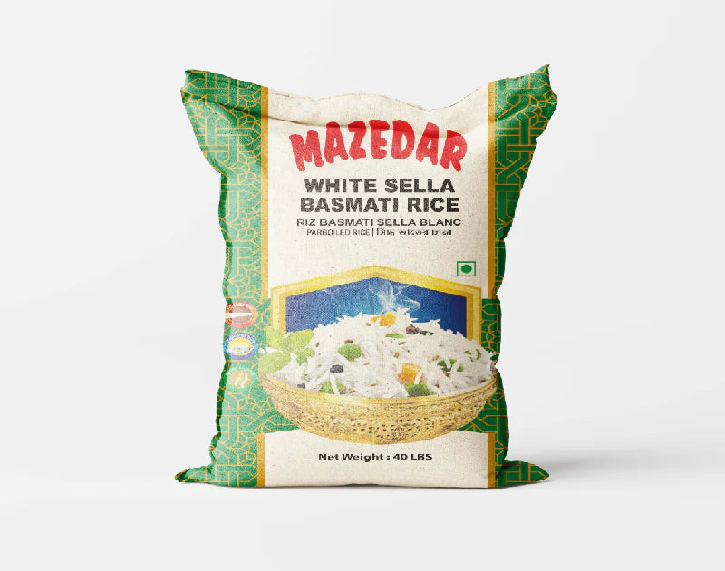 Mazedar White Sella Basmati Rice 40LB