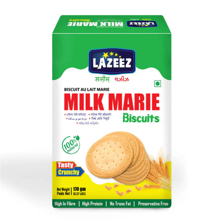 Lazeez Milk Marie Biscuits 170g