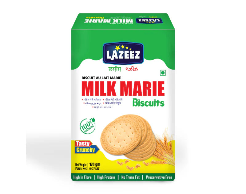 Lazeez Milk Marie Biscuits 170g