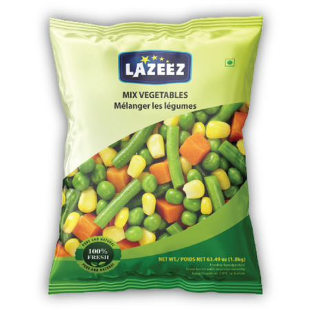 Lazeez Mix Vegetables 1.8kg