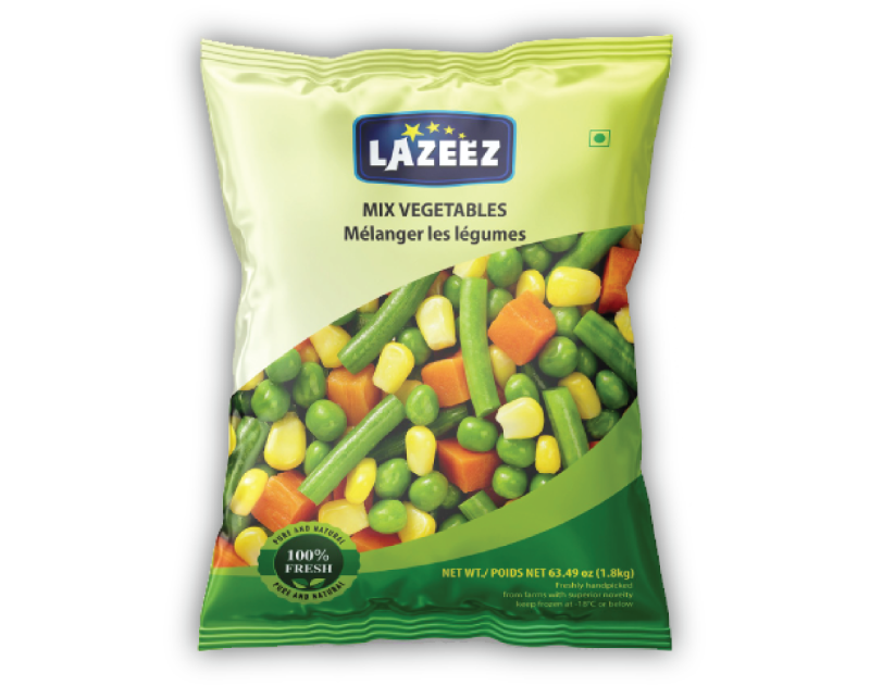 Lazeez Mix Vegetables 1.8kg