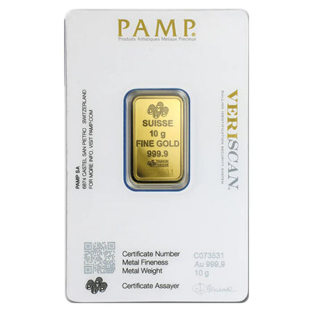 10 Gram Gold Pamp Suisse Bar