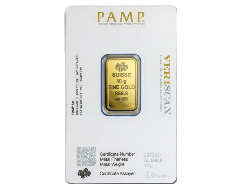 10 Gram Gold Pamp Suisse Bar
