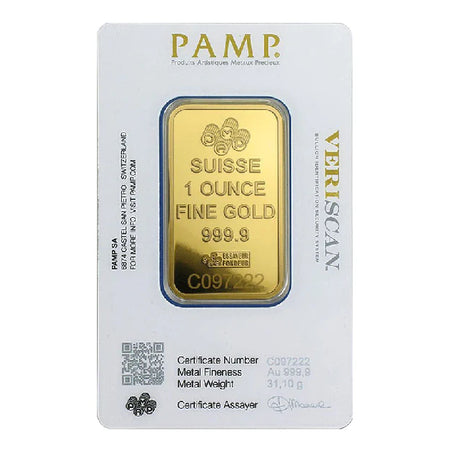 1 oz Gold Bar Pamp Suisse