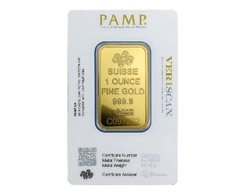 1 oz Gold Bar Pamp Suisse