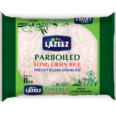 Lazeez Parboiled Rice 8kg. Factory Price, Save $3