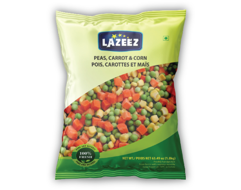 Lazeez Peas, Carrot & Corn 1.8kg