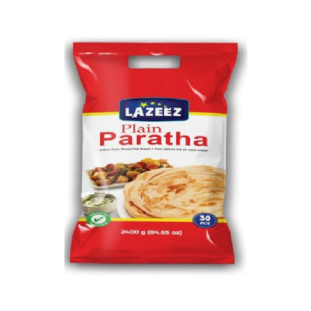 Lazeez Plain Paratha 2400g (30pcs). 2400g X 6 Pack  Per Case. Save $7