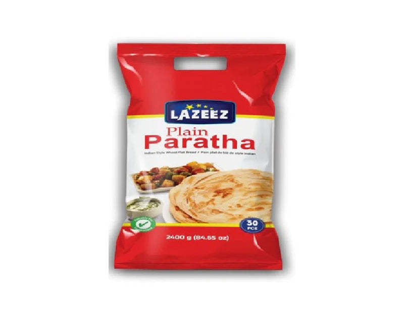 Lazeez Plain Paratha 2400g (30pcs). 2400g X 6 Pack  Per Case. Save $7