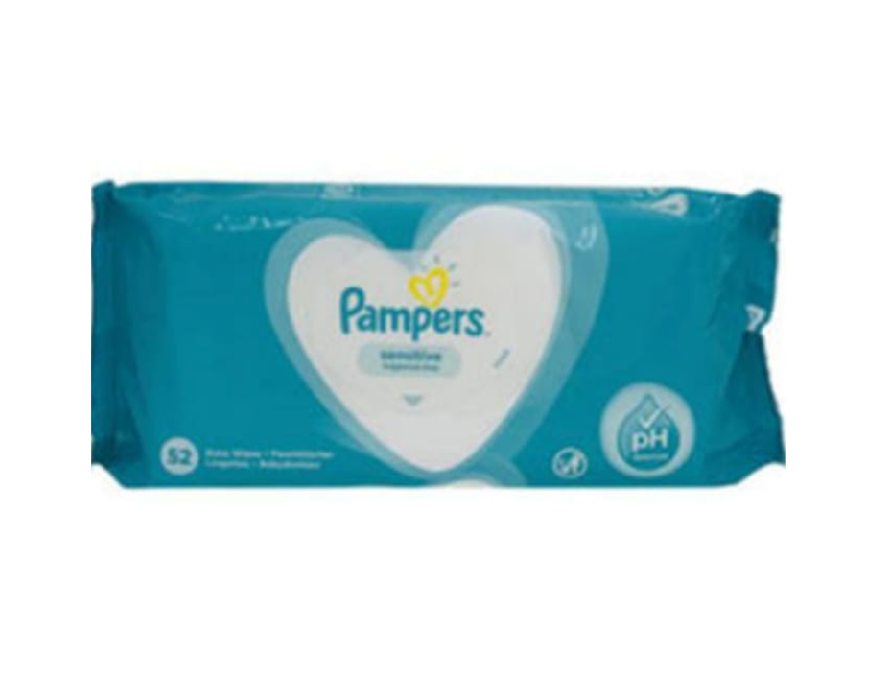Pampers Baby Wipes Sensitive Fragrance-free 52pcs