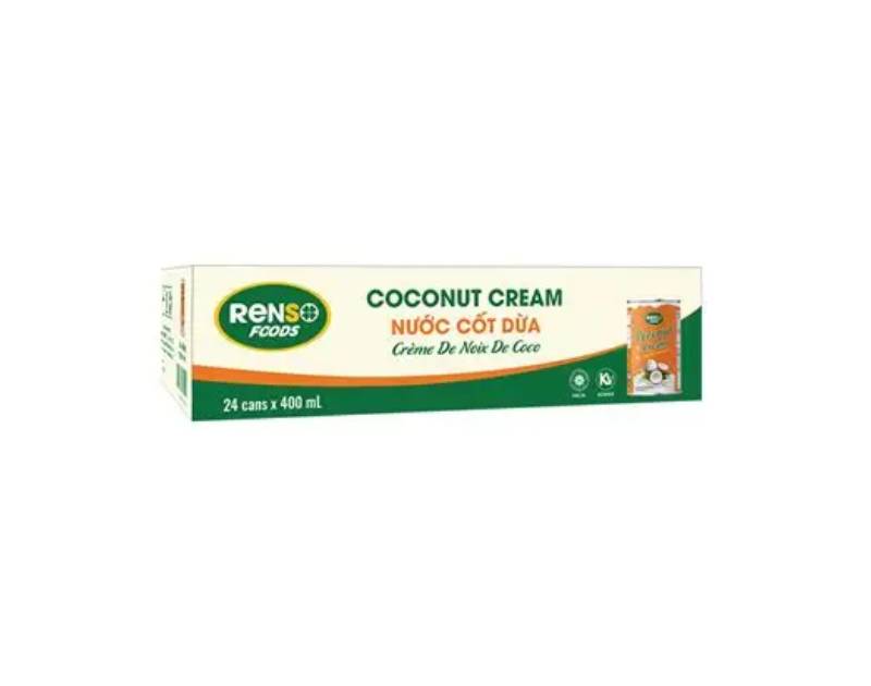 RENSO Coconut Cream 400 ml. 24 Can x 400 ml Per Case. Save $5