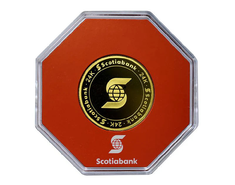 1 oz Gold Scotiabank Round Bar