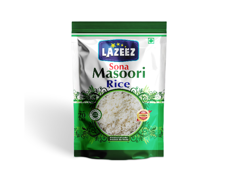 Lazeez Sona Masoori Rice 20LB. Factory Price, Save $3