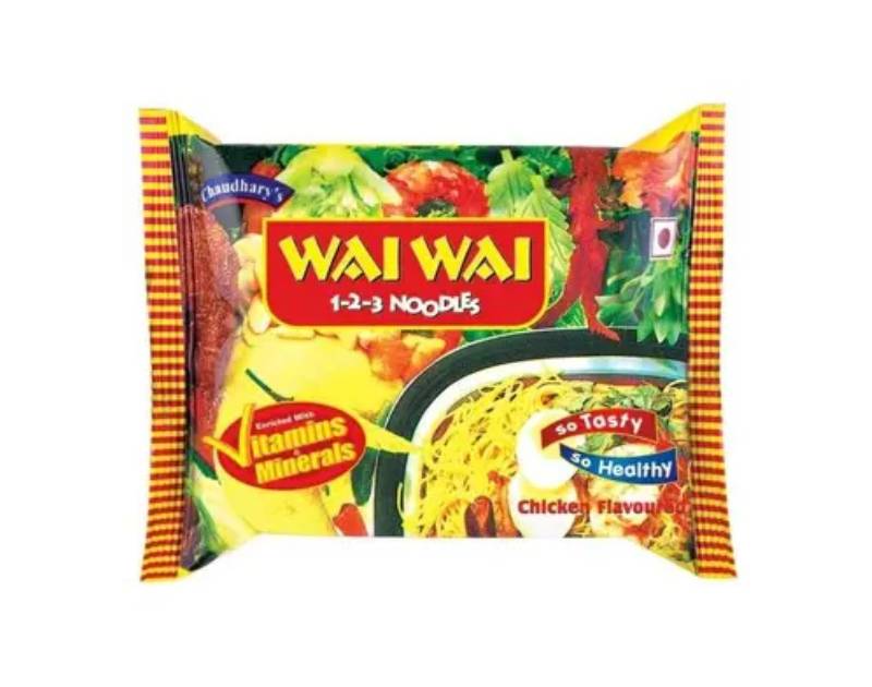 WAIWAI Chicken Noodles 75g. 30 Pack x 75 g Per Case. Save $4