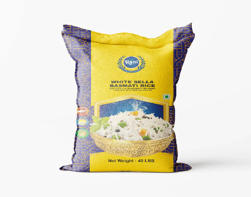 Rani White Sella Basmati Rice 40LB. Factory Price, Save $5