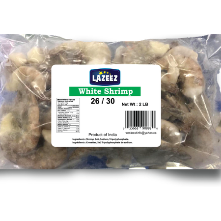 Lazeez White Shrimp 2LB. 2LB X10 Pack Per Case. Save $10
